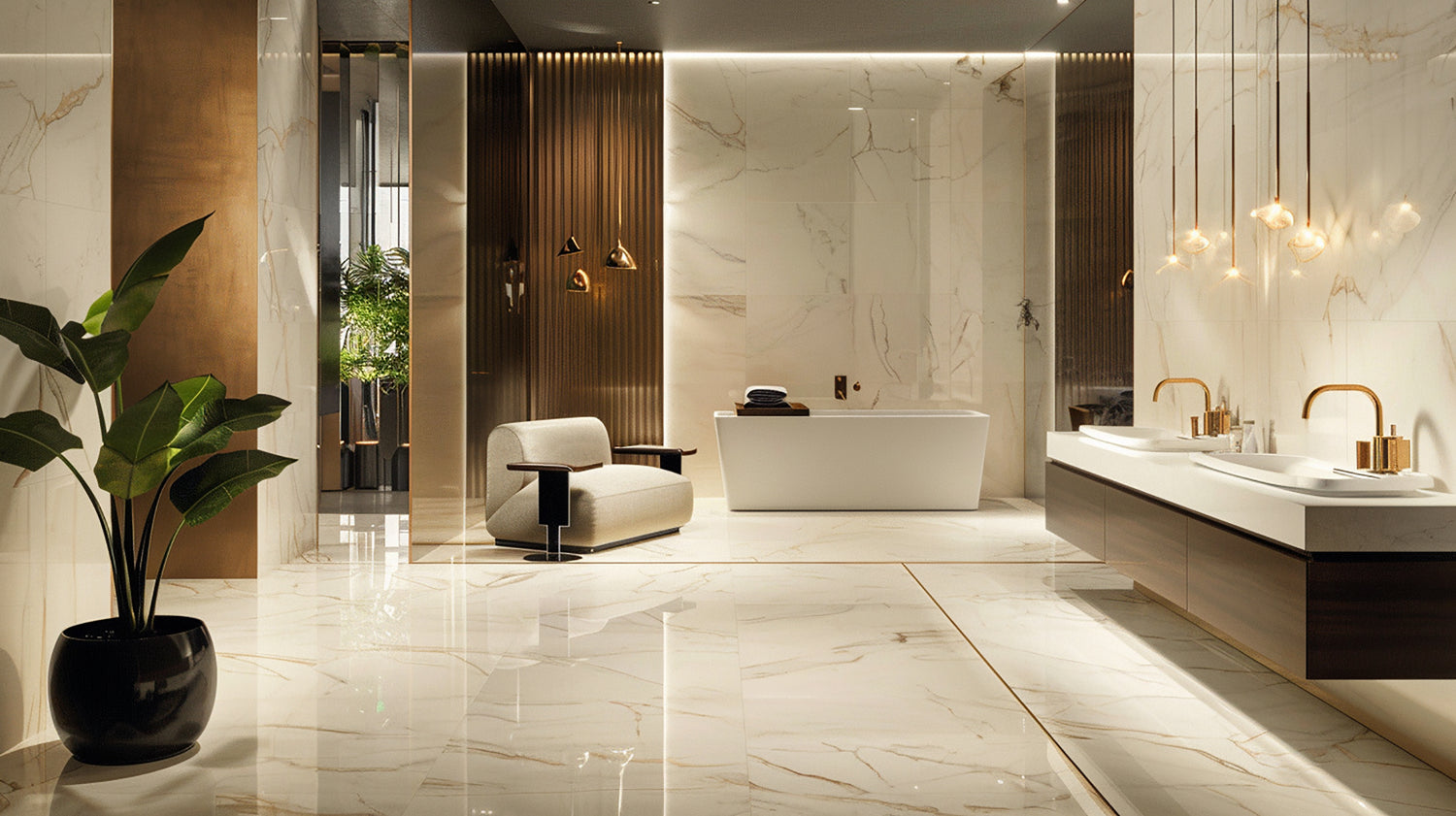 Marble tiles